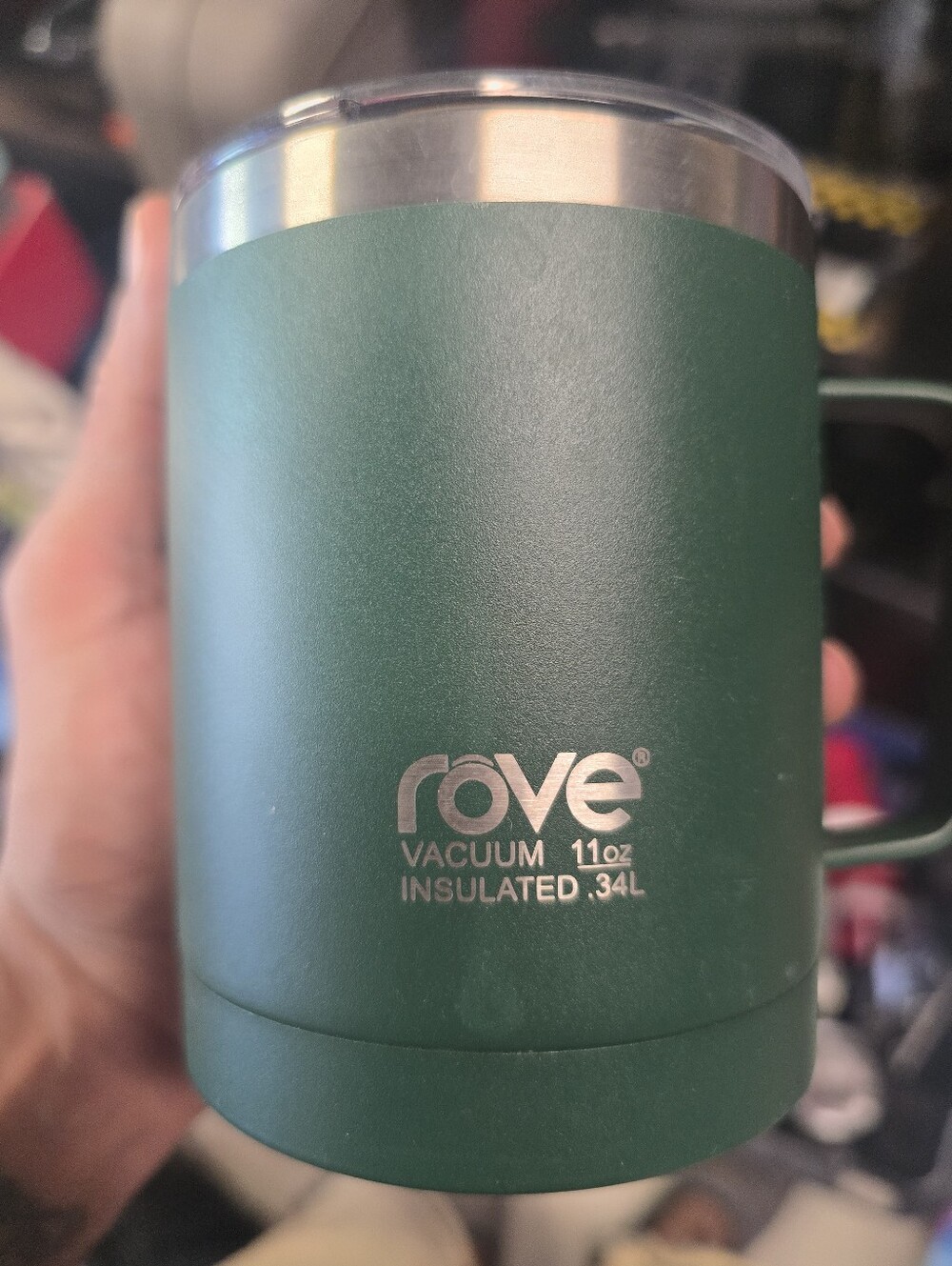 ROVE Green Insulated Vacuum Mug with Stainless Trim